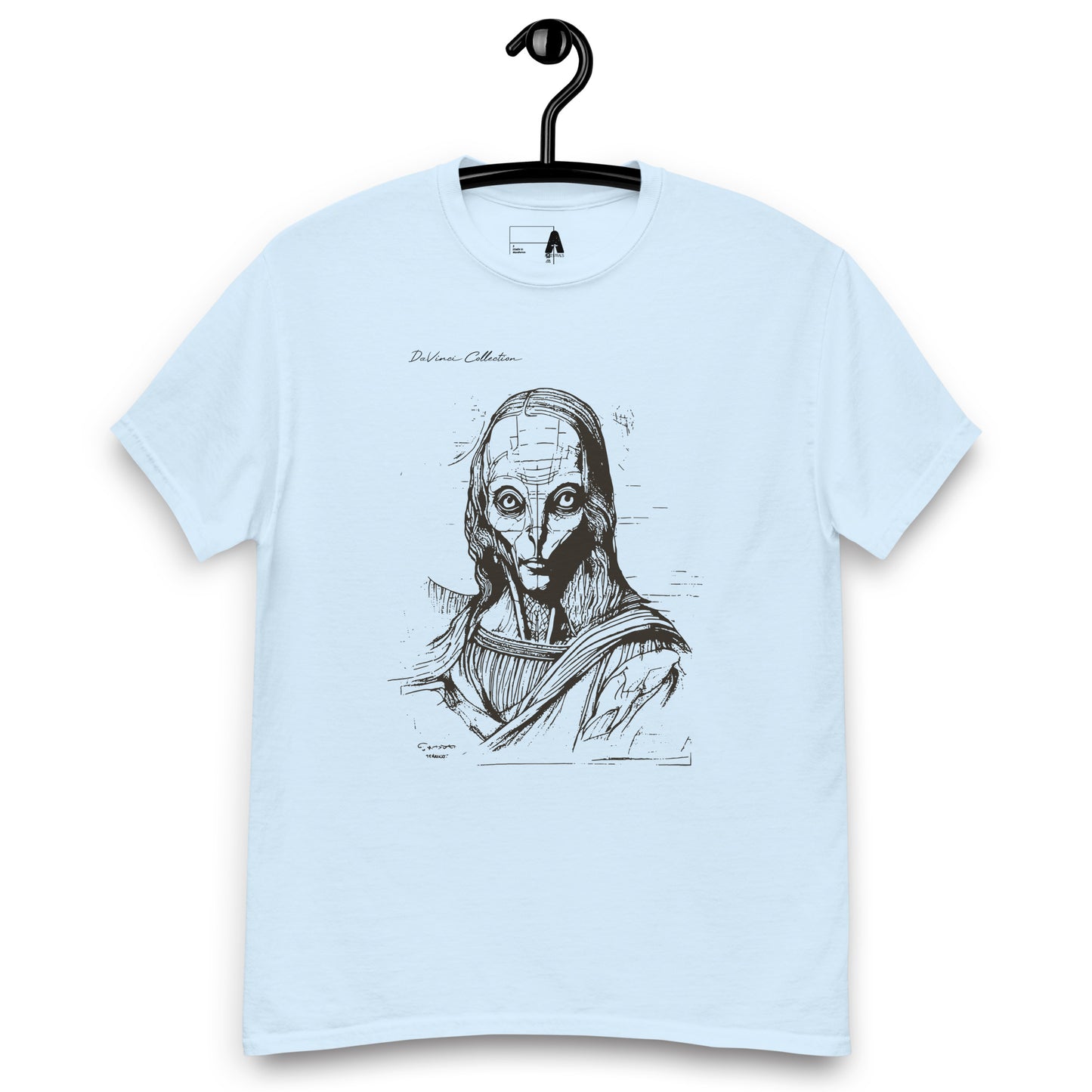Camiseta clásica hombre "Gioconda de Orión, boceto" Azul claro