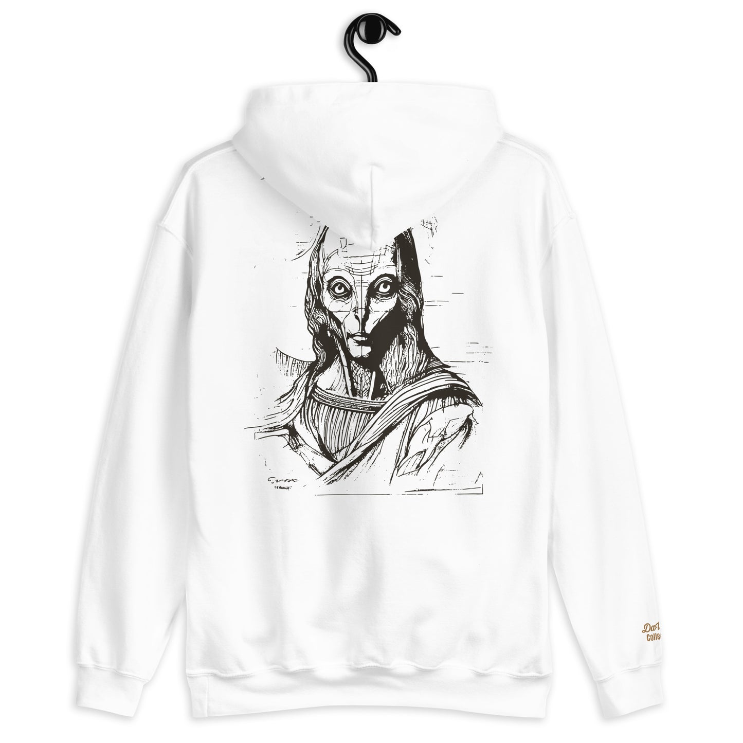 Sudadera con capucha unisex "Gioconda de Orión, boceto" Blanco