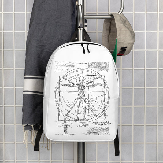 Minimalist backpack "Vitruvian Alien"