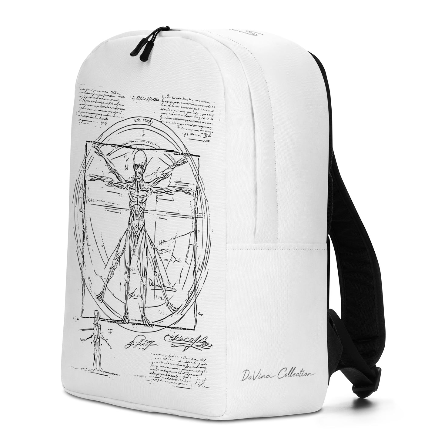 Minimalist backpack "Vitruvian Alien"