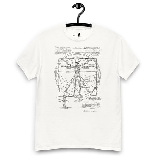 Men's classic t-shirt "Vitruvian alien, black liena"