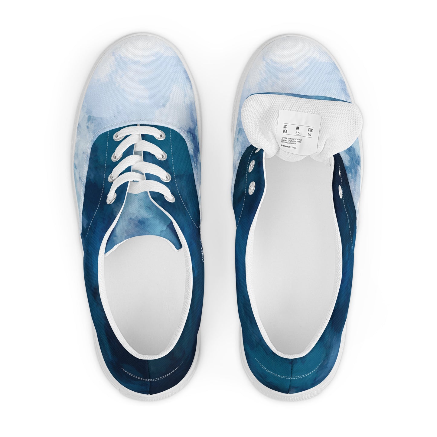 Men's lace-up canvas sneakers "Ancestrals, blue"