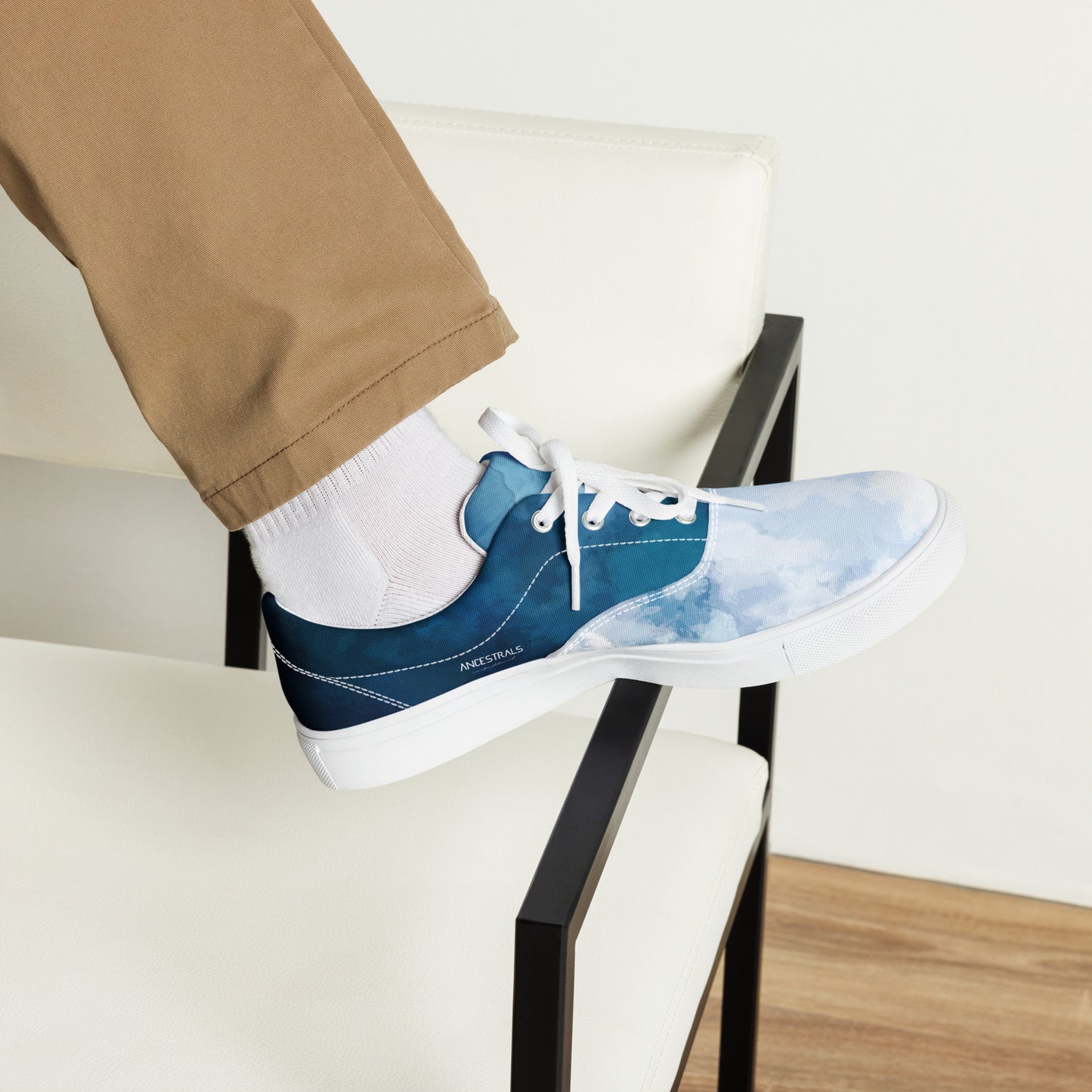 Men's lace-up canvas sneakers "Ancestrals, blue"