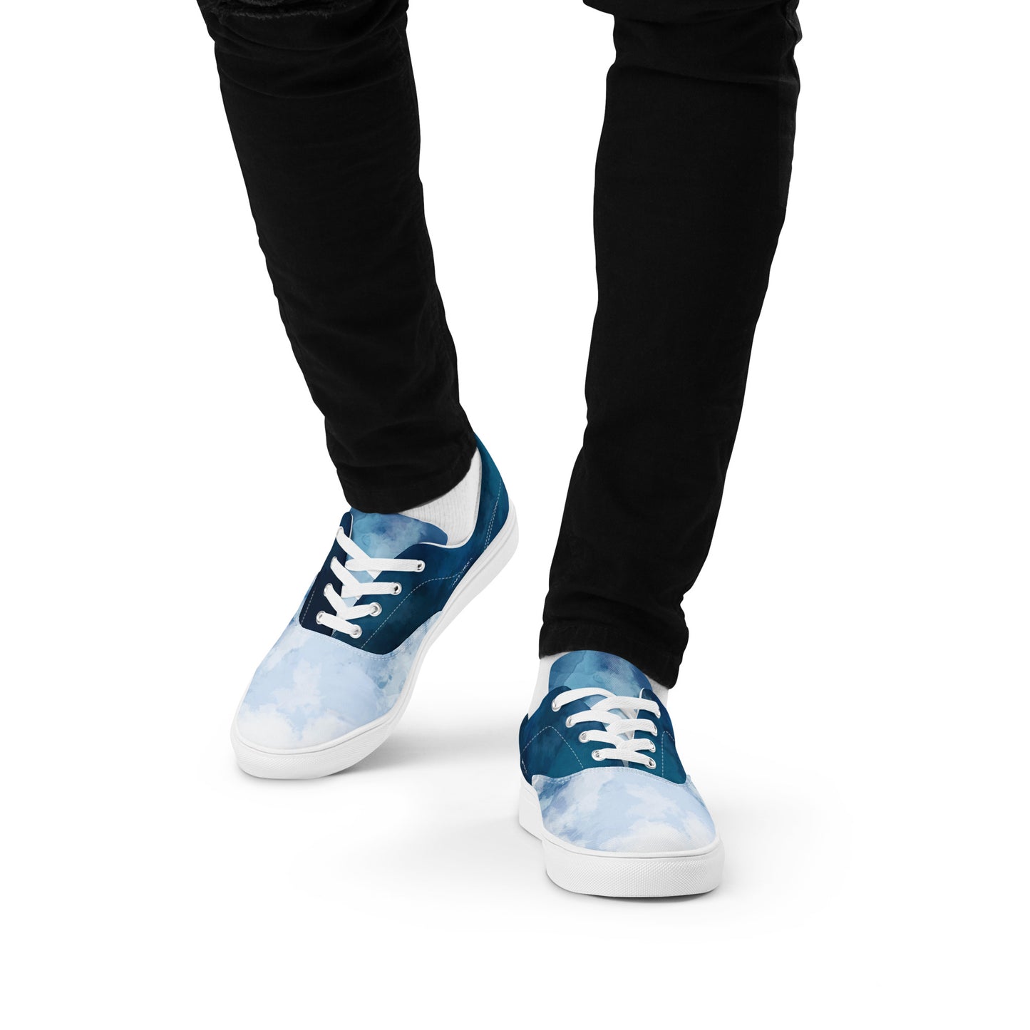 Men's lace-up canvas sneakers "Ancestrals, blue"