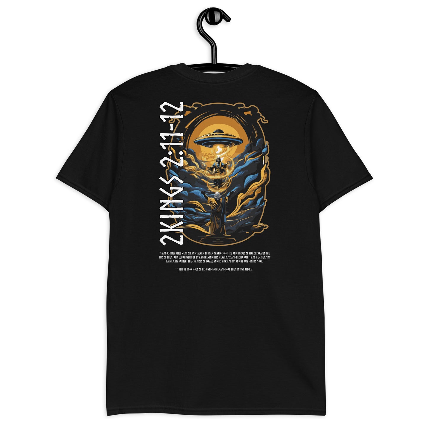 2Könige 2:11-12 „Englischer Text“ Unisex-Kurzarm-T-Shirt