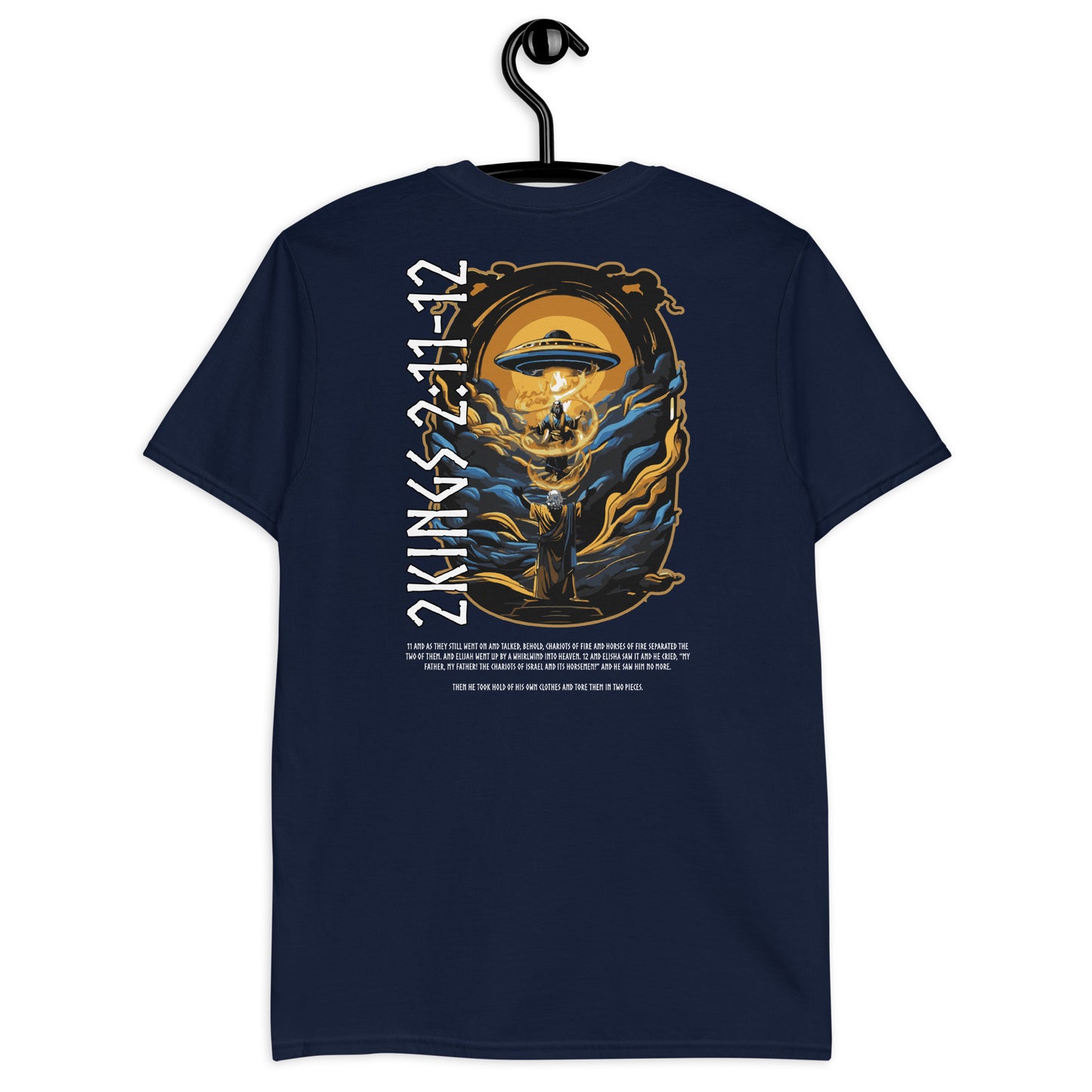 2Könige 2:11-12 „Englischer Text“ Unisex-Kurzarm-T-Shirt