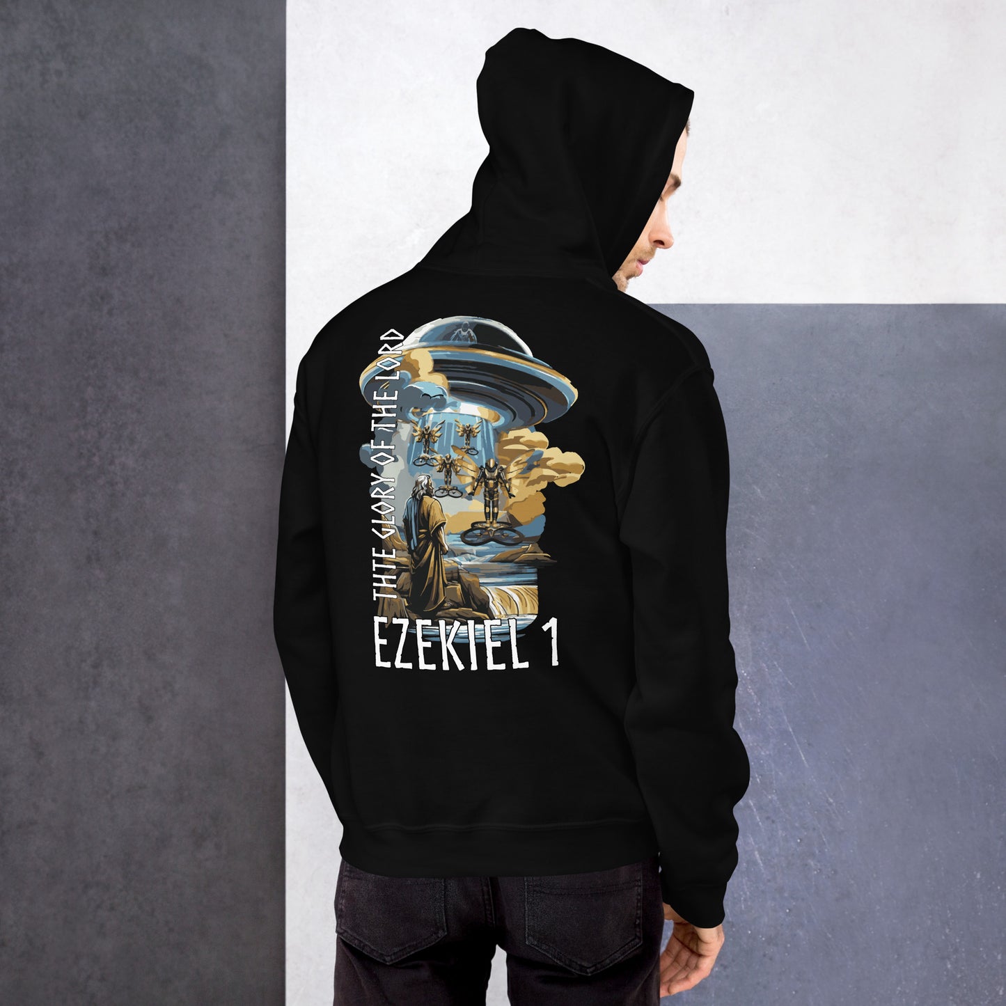 Ezekiel 1 „Englischer Text“ Unisex Kapuzenpullover