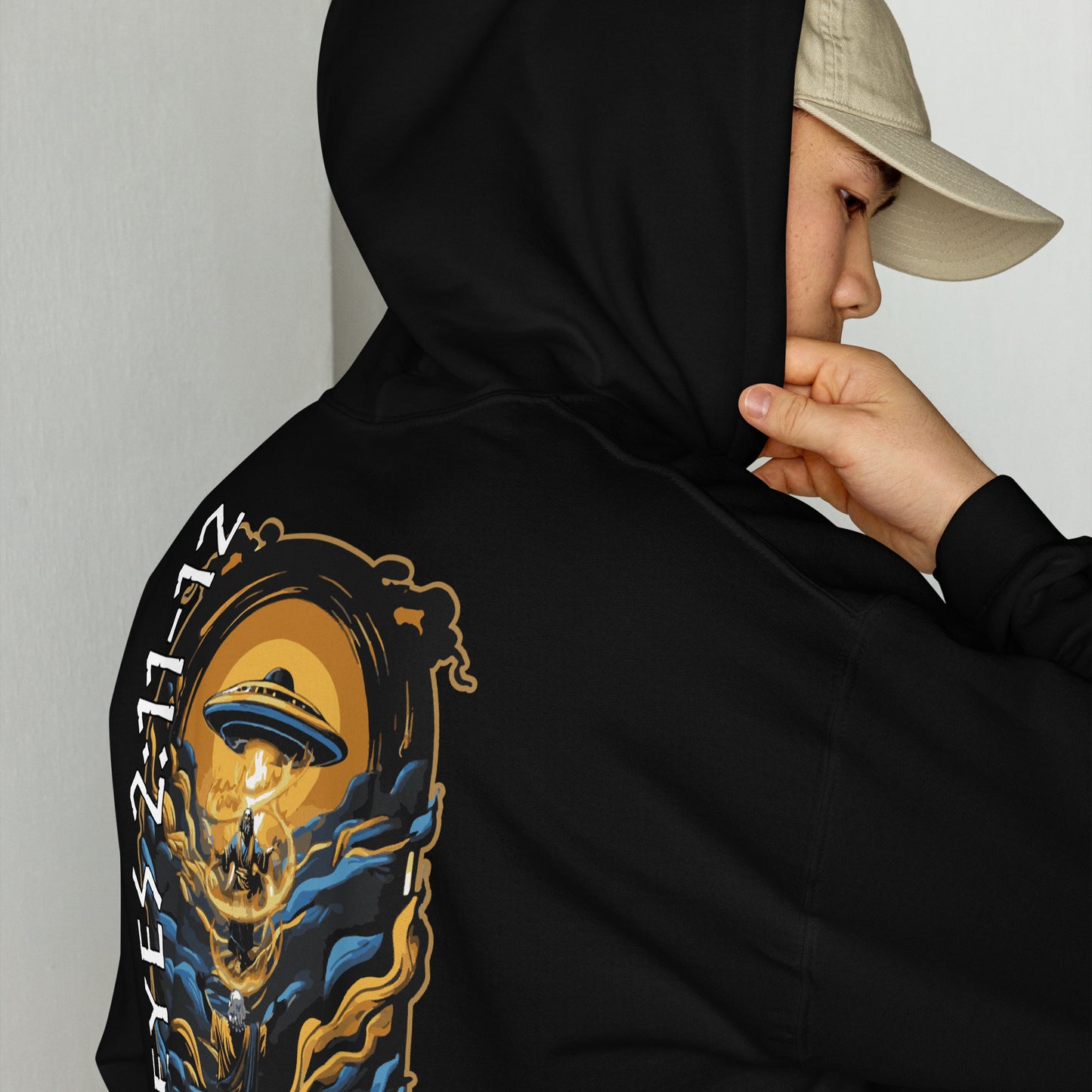 Sudadera con capucha unisex 2Reyes 2:11-12 "texto español"