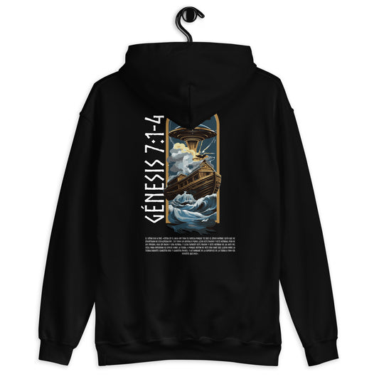 Unisex Hoodie Genesis 7:1-4 "Spanish Text"