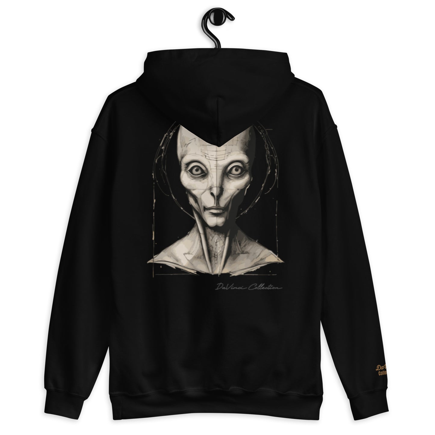 Sudadera con capucha unisex "retrato de un alien"