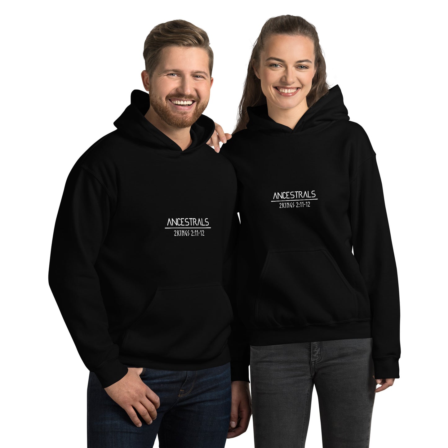 Unisex 2Könige 2:11-12 „Englischer Text“ Kapuzenpullover