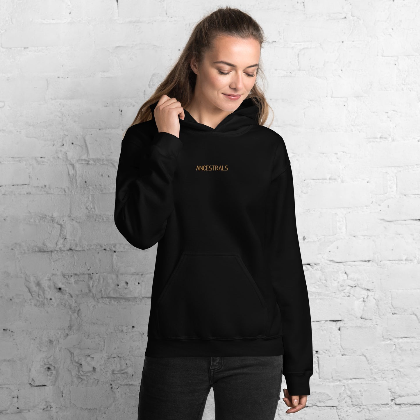 Unisex Kapuzenpullover „Porträt eines Außerirdischen“