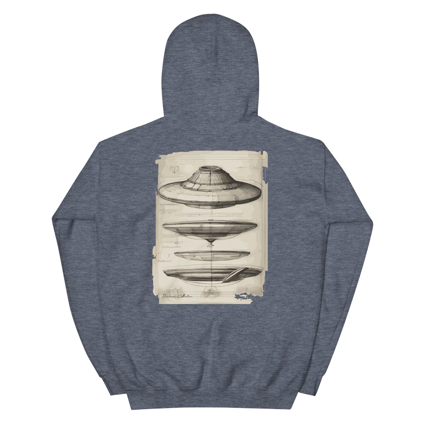 Unisex Kapuzenpullover „Blueprints of a UFO“