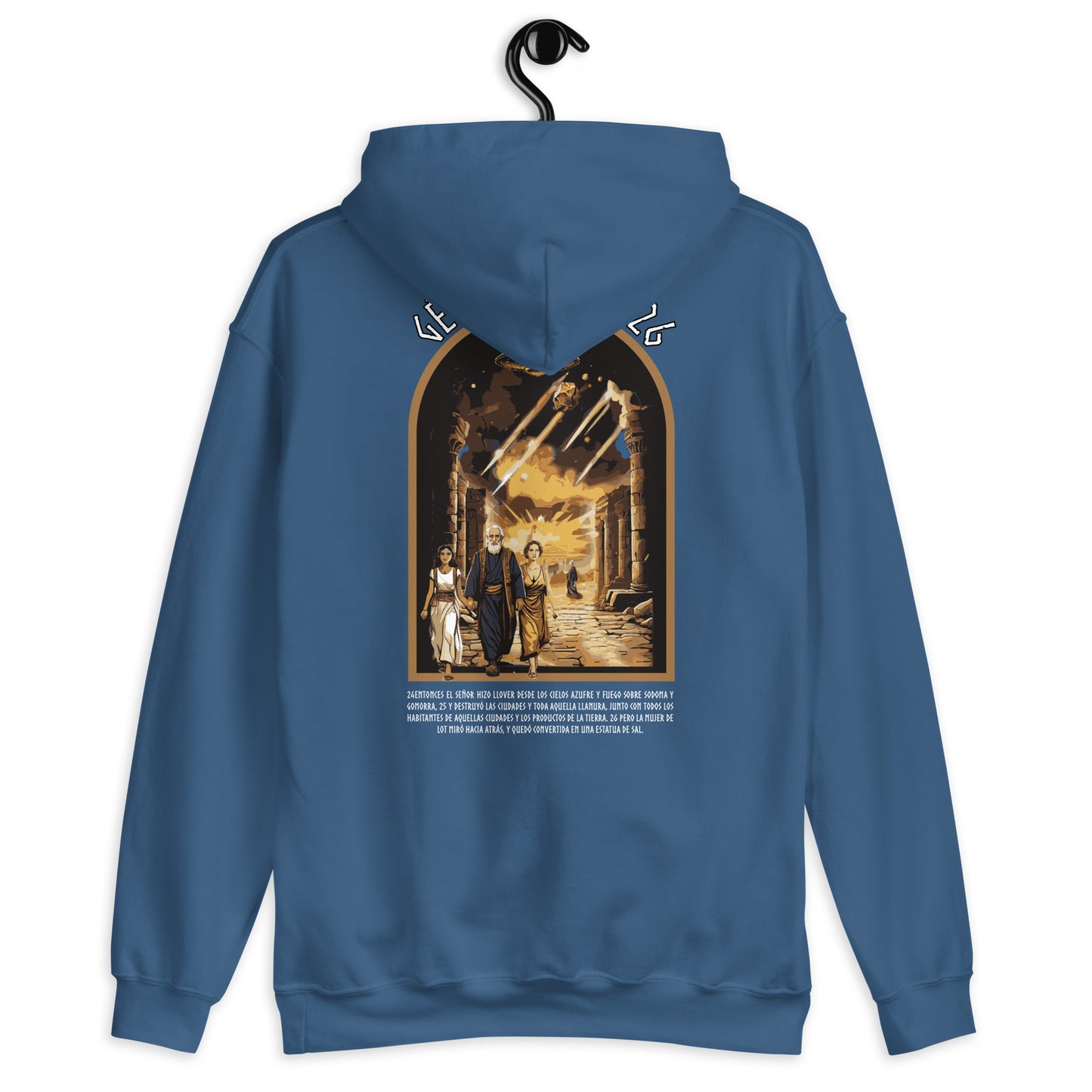 Unisex Hoodie Genesis 19:24-26 "Spanish Text"