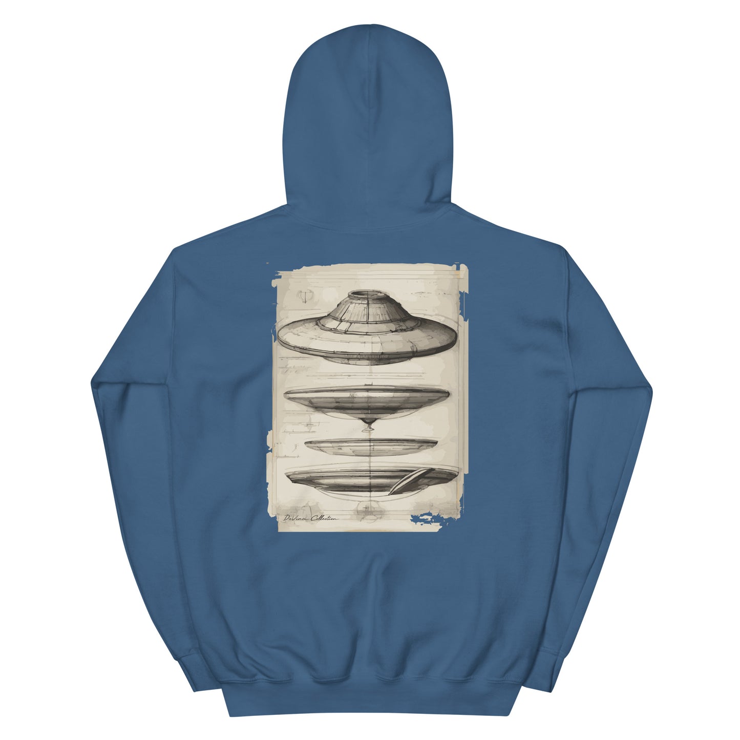 Unisex hoodie "blueprints of a UFO"