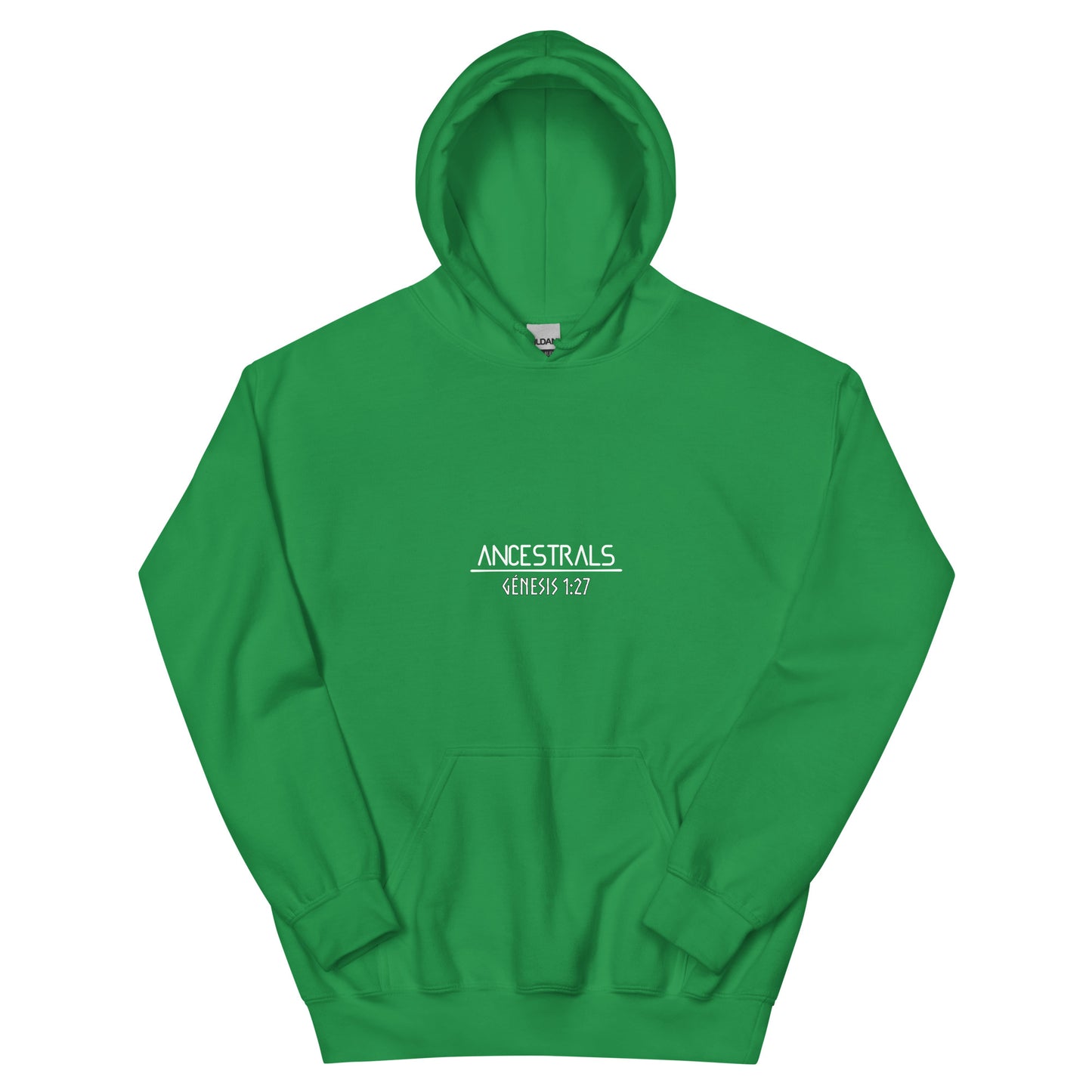 Sudadera con capucha unisex Génesis 1:27 "texto español"