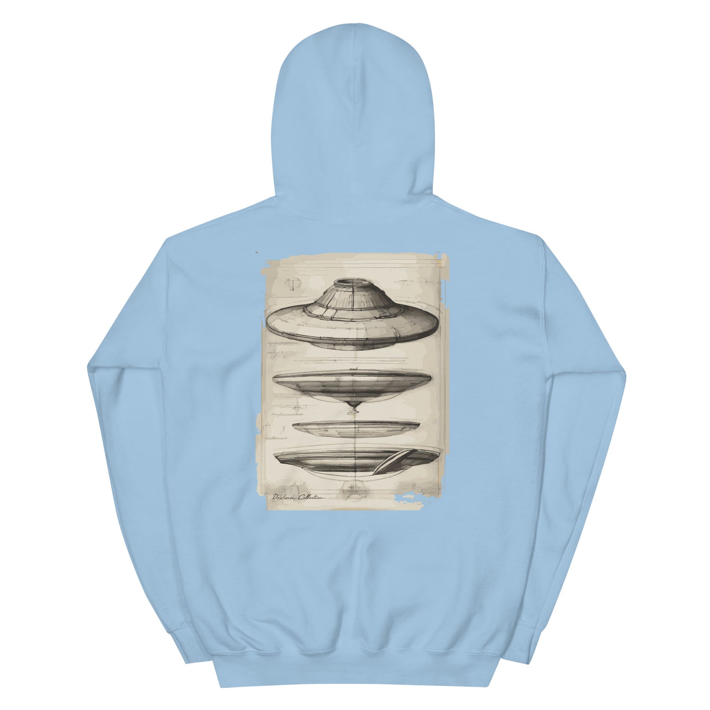 Unisex hoodie "blueprints of a UFO"