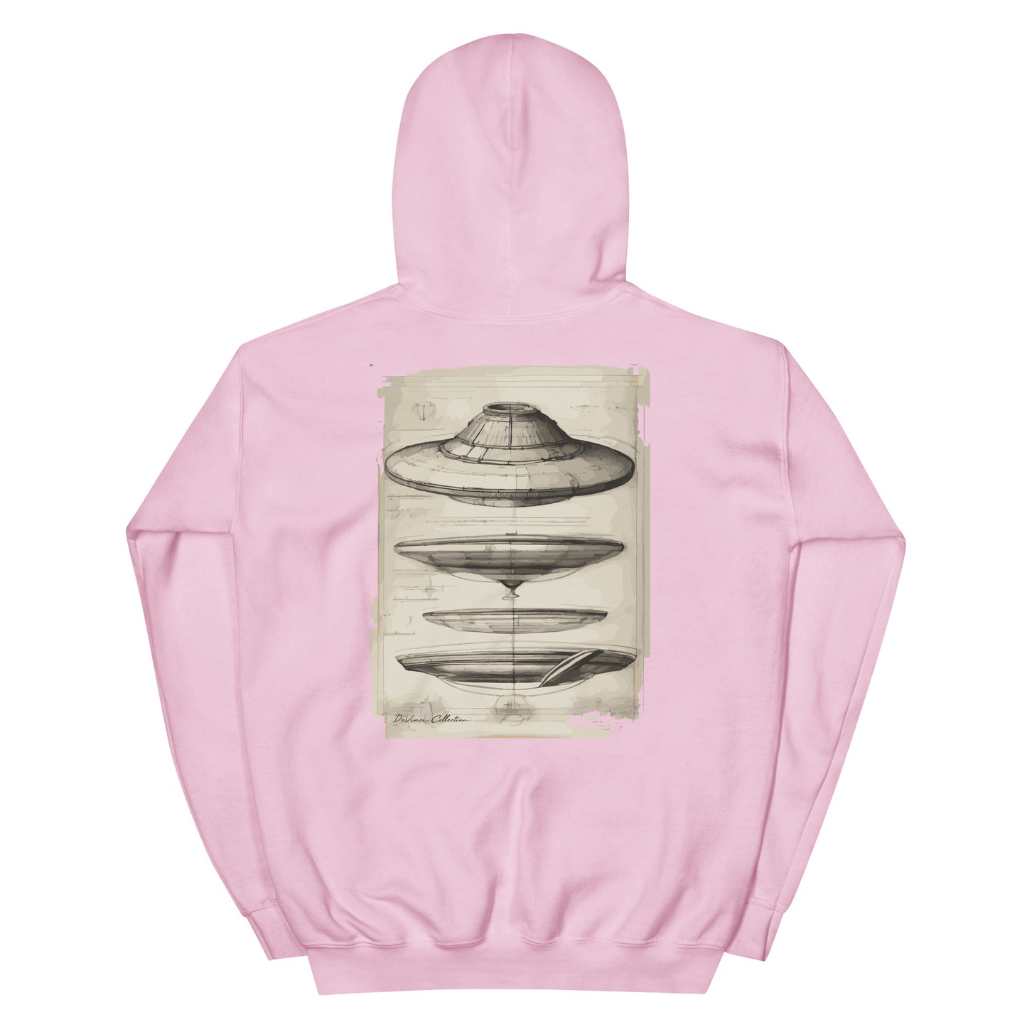 Unisex hoodie "blueprints of a UFO"