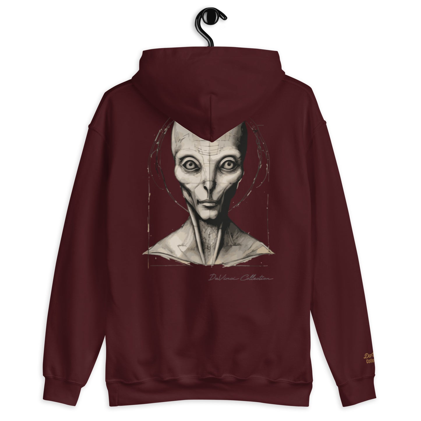 Sudadera con capucha unisex "retrato de un alien"