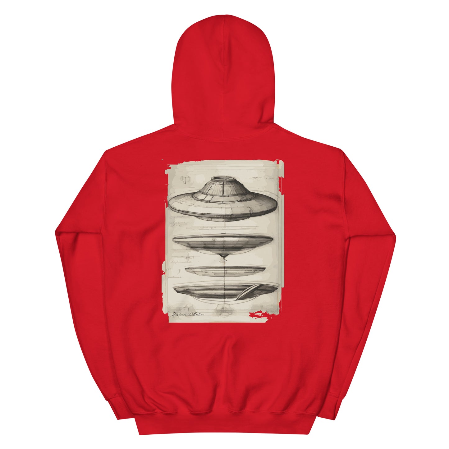 Unisex hoodie "blueprints of a UFO"