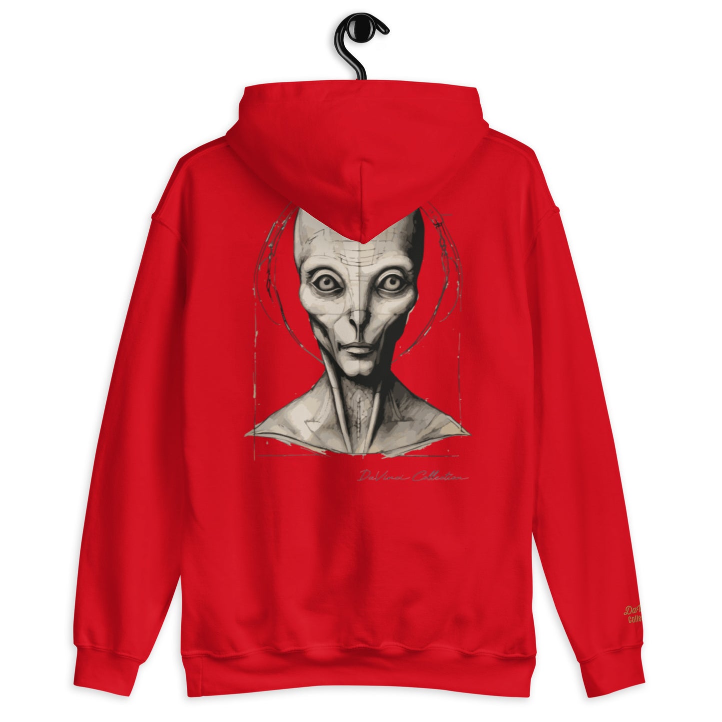 Sudadera con capucha unisex "retrato de un alien"