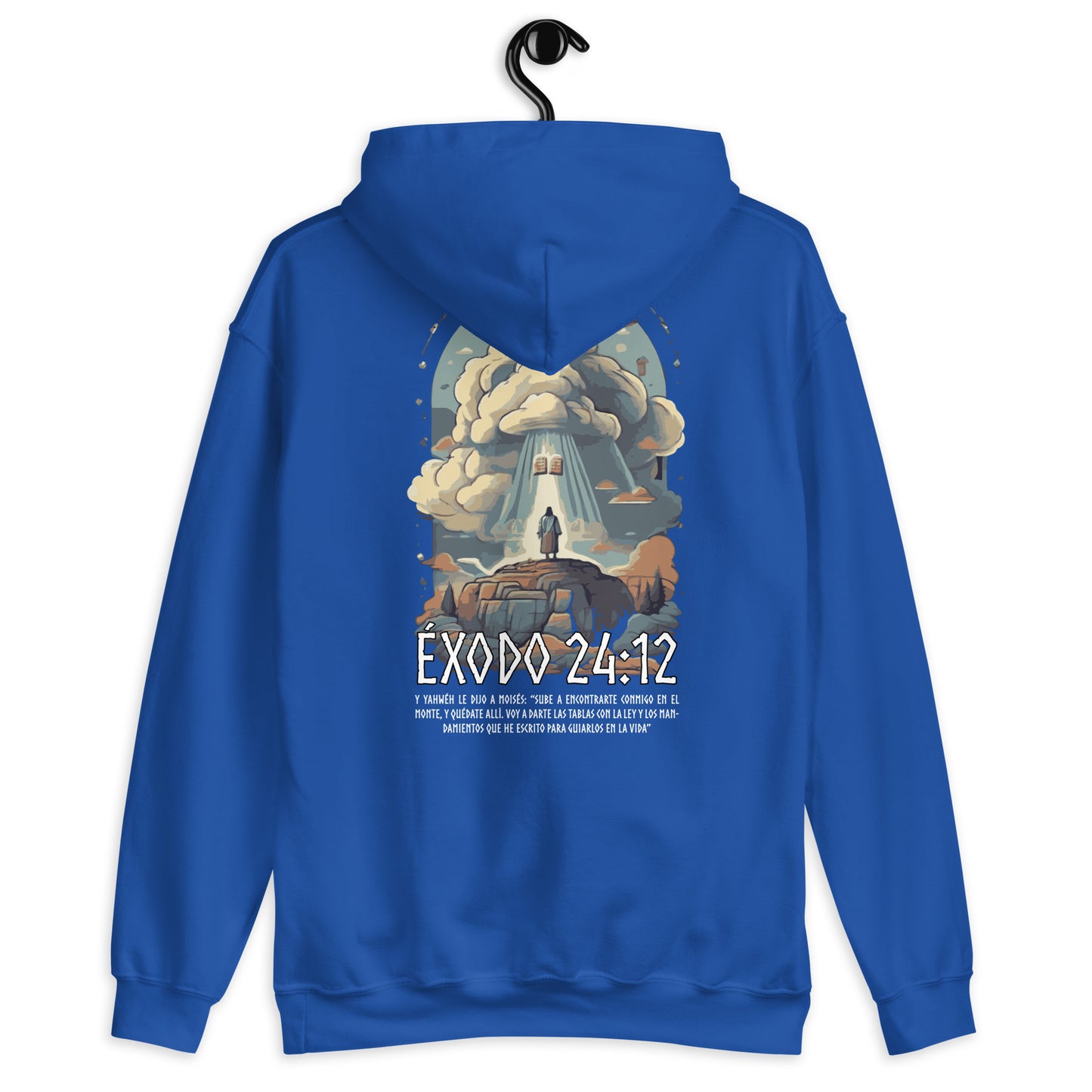 Unisex Hoodie Exodus 24:12 „Spanischer Text“