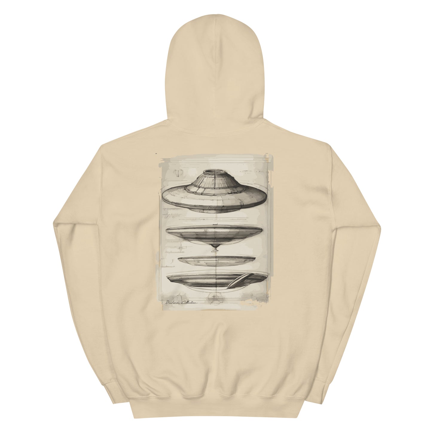 Unisex hoodie "blueprints of a UFO"