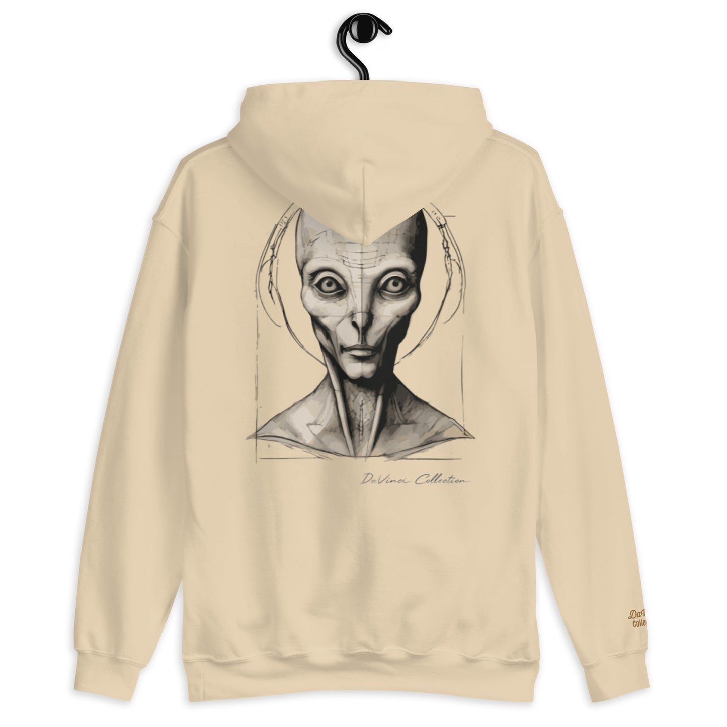 Sudadera con capucha unisex "retrato de un alien"