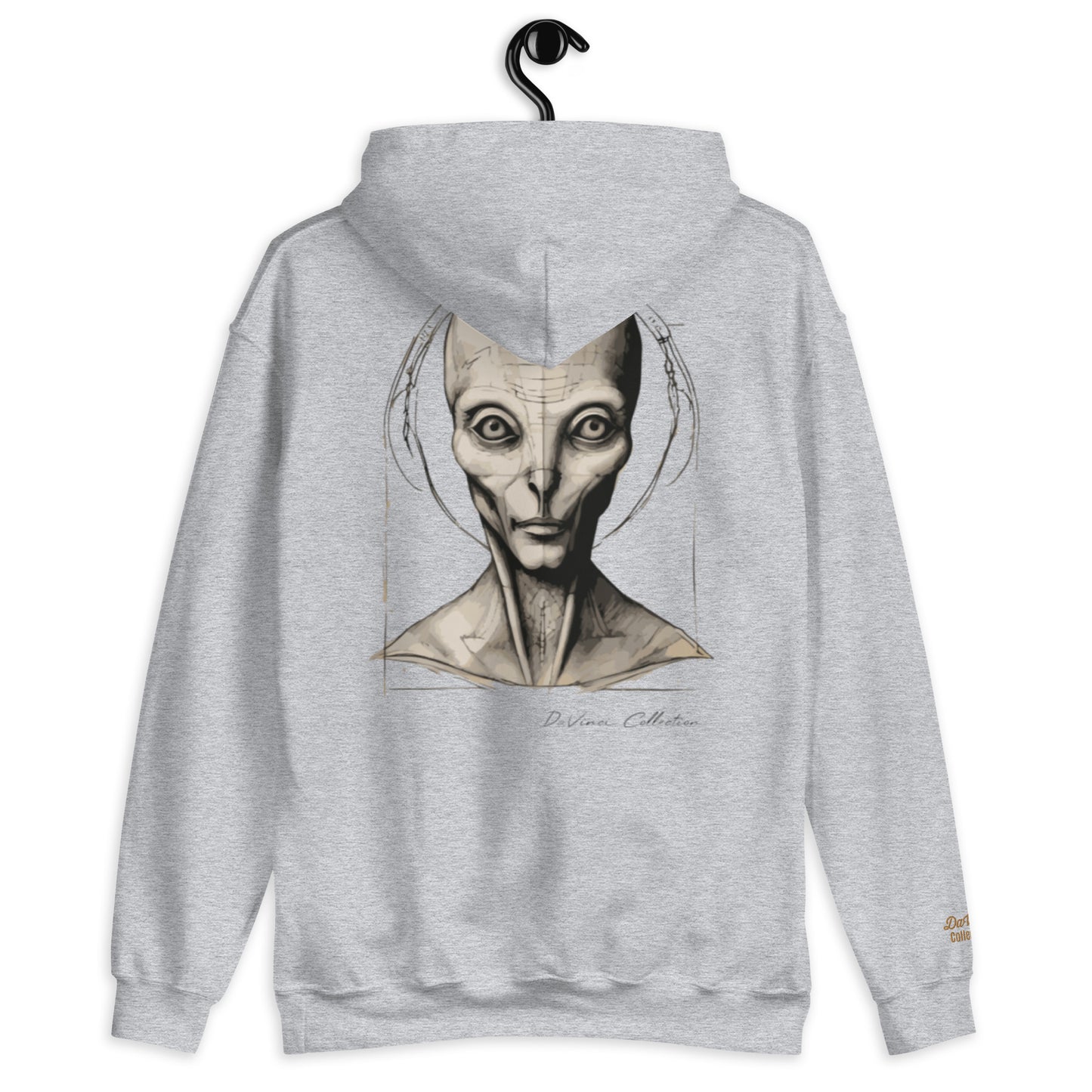 Sudadera con capucha unisex "retrato de un alien"