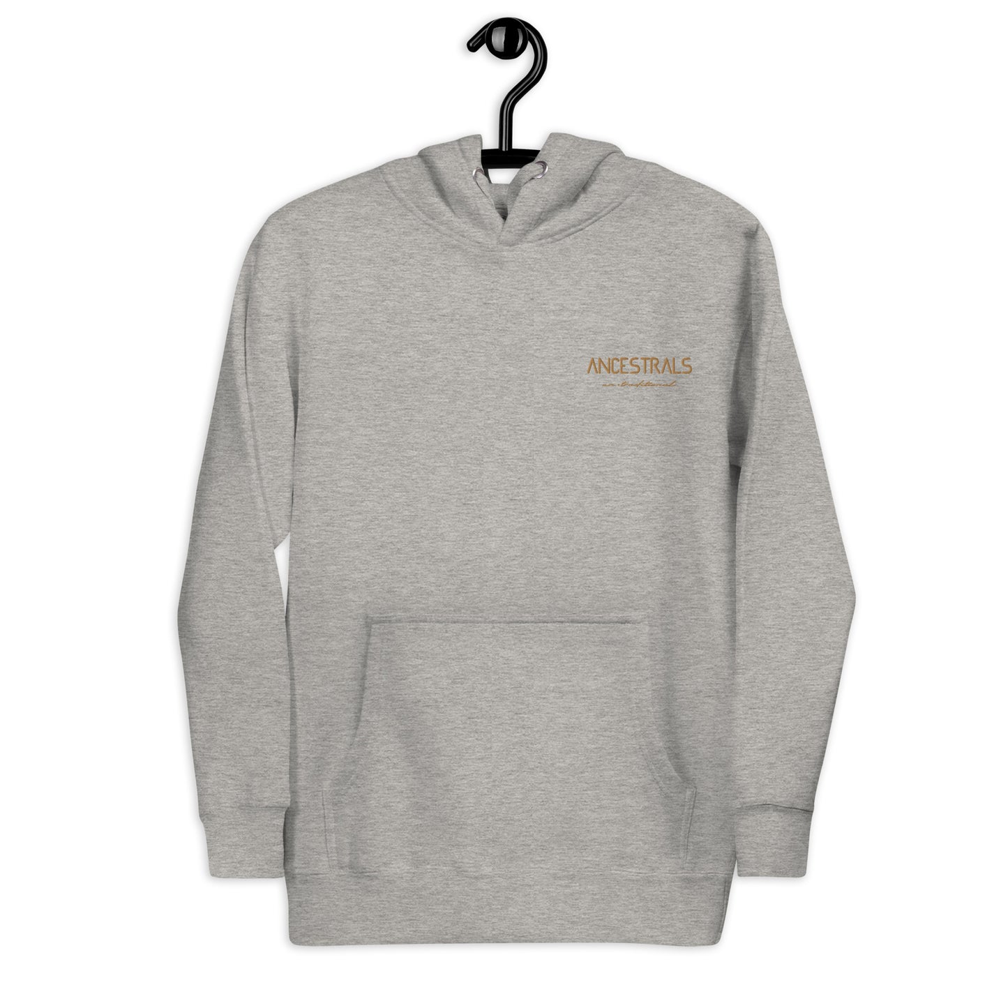 Sudadera con capucha unisex "Ancestrals, texto oro viejo"