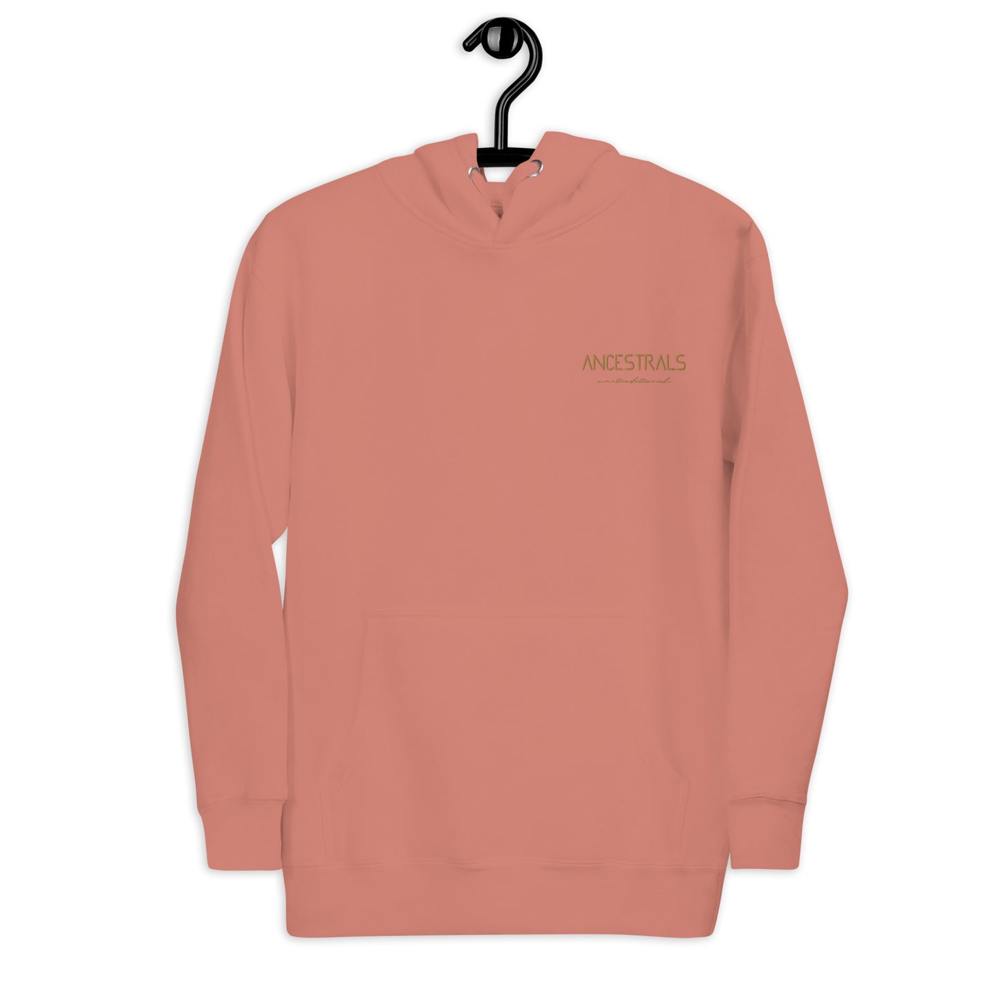 Sudadera con capucha unisex "Ancestrals, texto oro viejo"