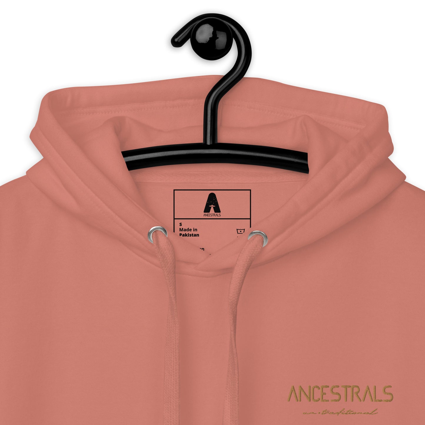 Unisex-Hoodie „Ancestrals, altgoldener Text“