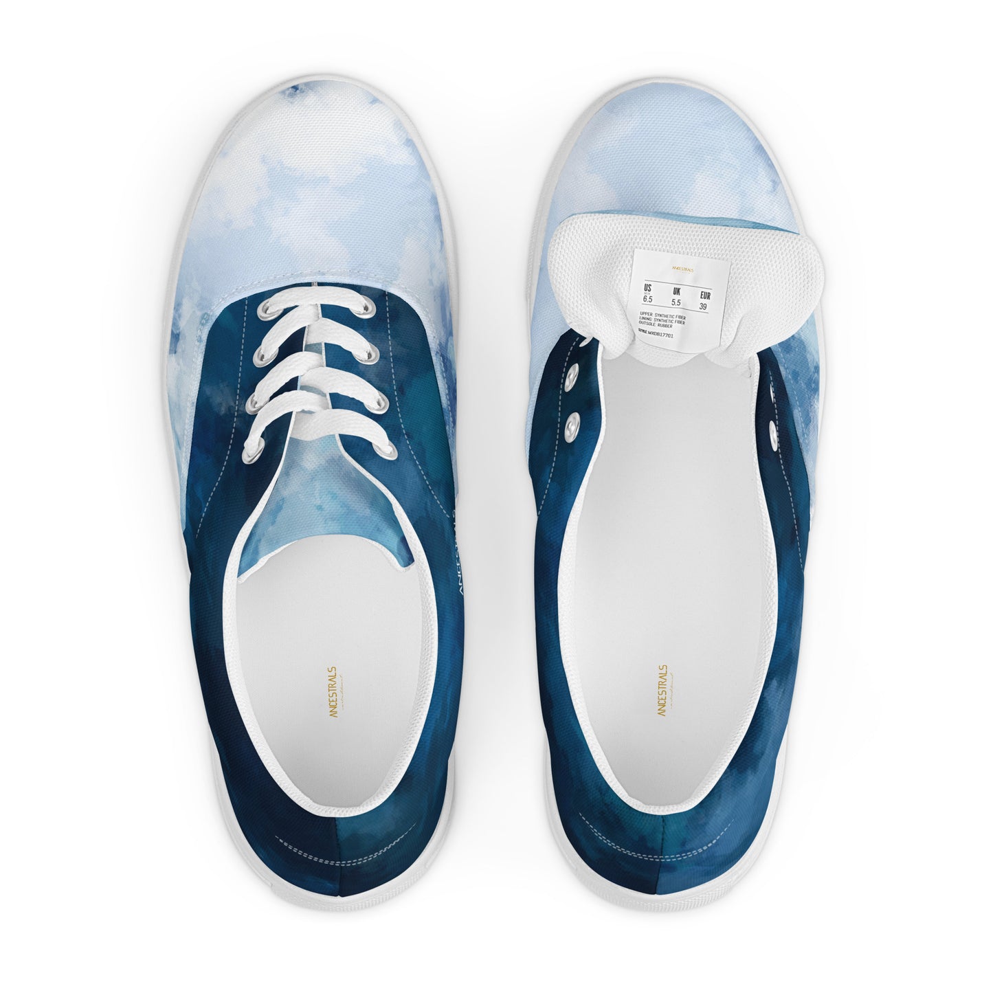 Women's lace-up canvas sneakers "Ancestrals, blue"