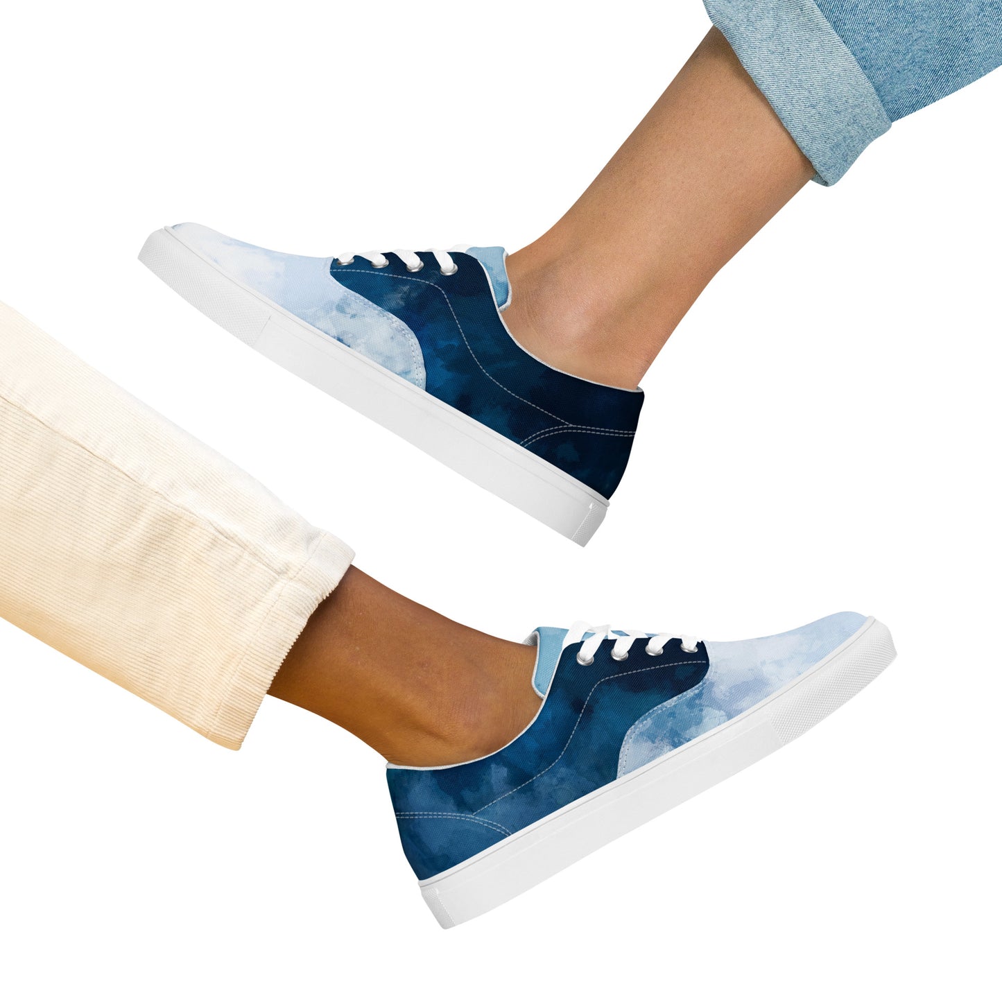 Women's lace-up canvas sneakers "Ancestrals, blue"