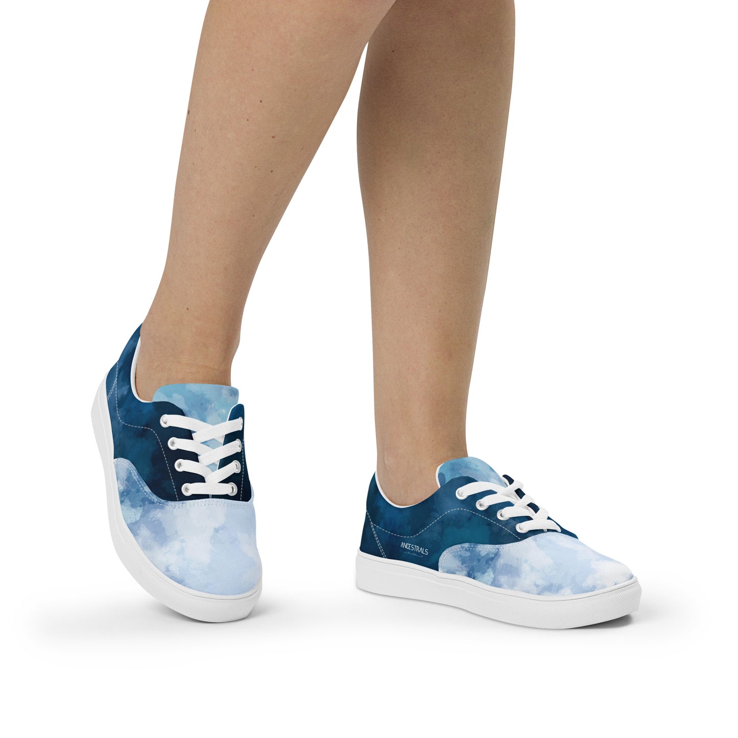 Women's lace-up canvas sneakers "Ancestrals, blue"