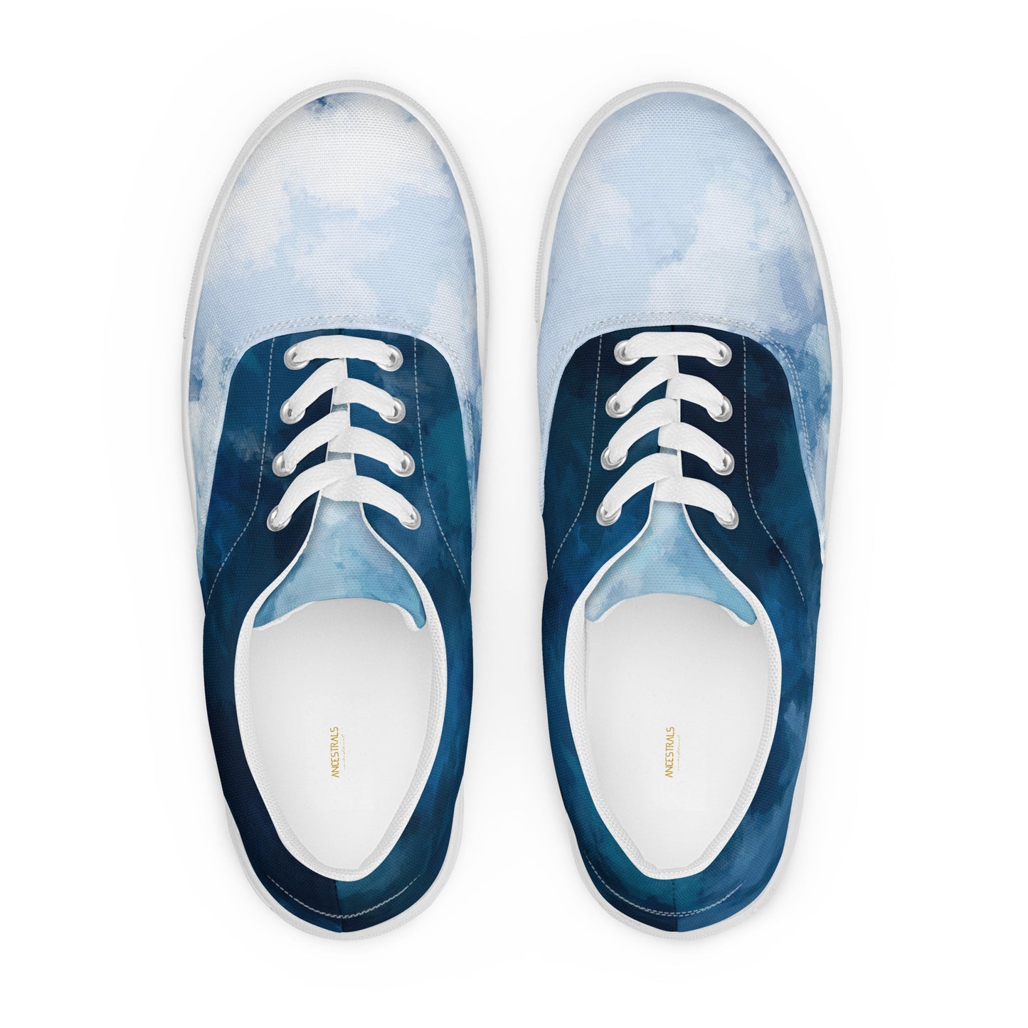 Women's lace-up canvas sneakers "Ancestrals, blue"