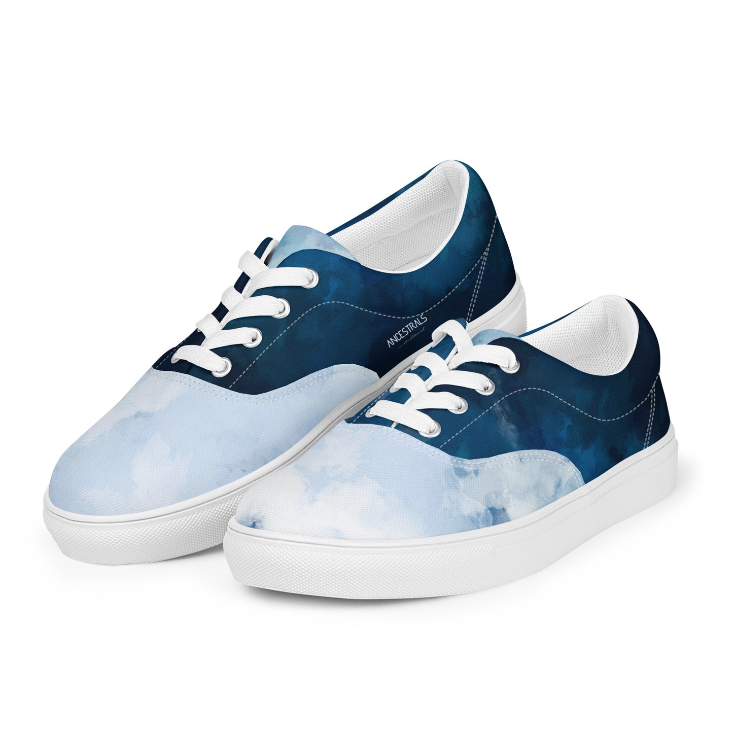 Damen-Schnürsneaker aus Canvas „Ancestrals, blau“