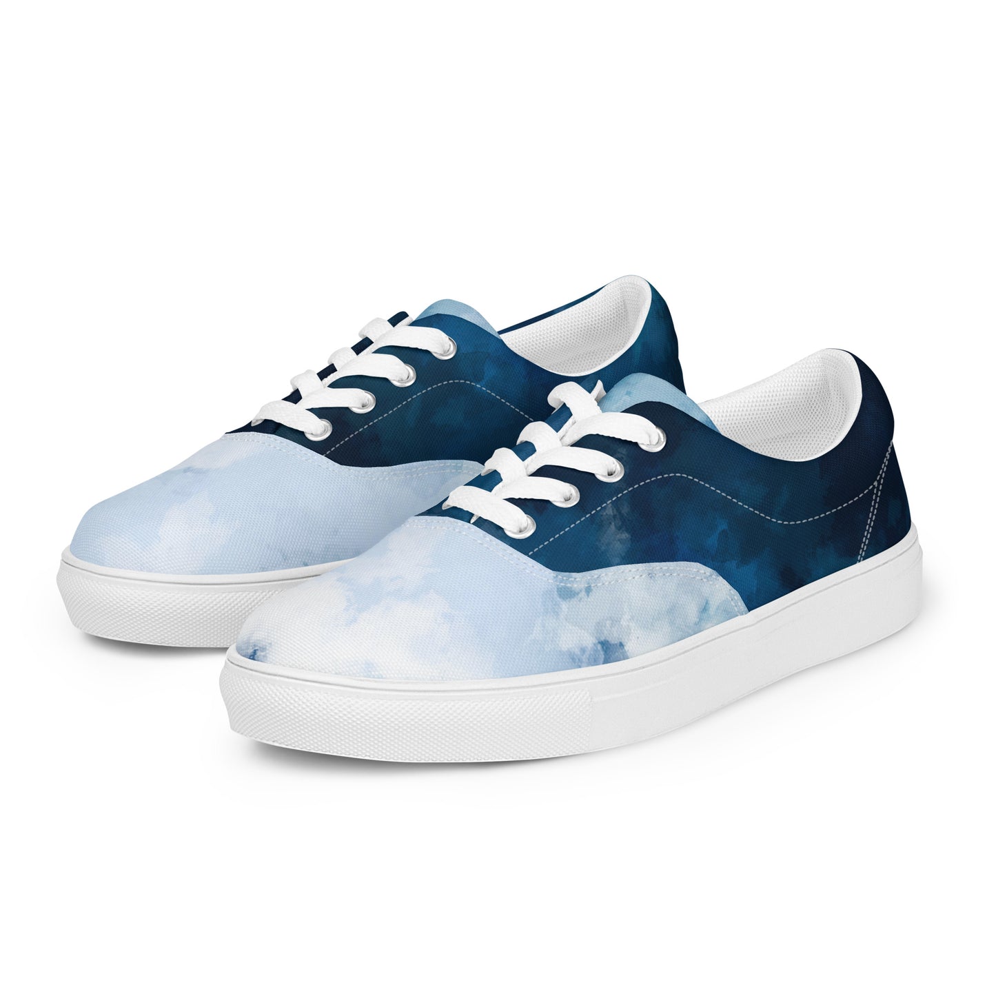 Damen-Schnürsneaker aus Canvas „Ancestrals, blau“